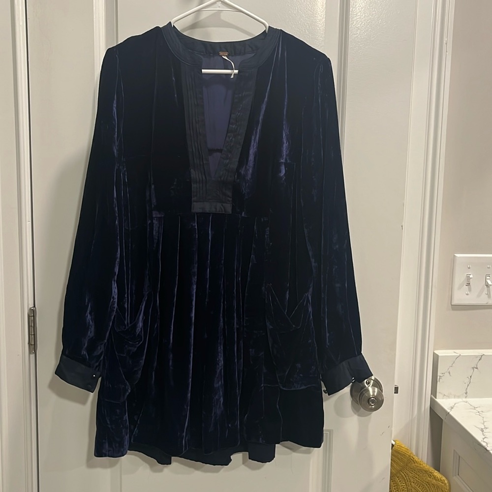 Free people navy velvet!